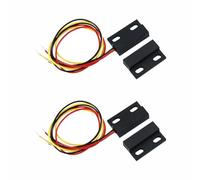 2 interruptores de alarma de seguridad para puerta y ventana, sensor de contacto magnético de alta sensibilidad para sistemas de advertencia de puerta de explosión de laboratorio (izquierda)