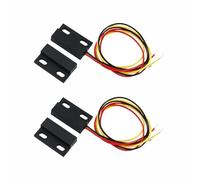 2 interruptores de alarma de seguridad para puerta y ventana, sensor de contacto magnético de alta sensibilidad para sistemas de advertencia de puerta de explosión de laboratorio (derecha)