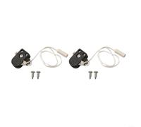 2 interruptores de cuerda de tracción con cordón, interruptor lateral para muebles, control de iluminación, 2 A, 250 V, compacto, para pared, mesa, lámpara de techo, color negro