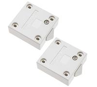 2 interruptores de luz de gabinete normalmente cerrados interruptor táctil de armario interruptor de empuje para romper puerta interruptor de luz para armario puerta corredera 2A 250V blanco