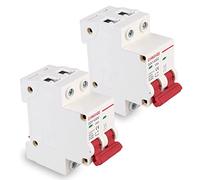 2 interruptores de protección de cables CC,1000 V DZ47-63Z-2P DC, interruptor de corriente residual, protección contra corriente residual, interruptor de aire, mini disyuntor, fusible automático(63 A)