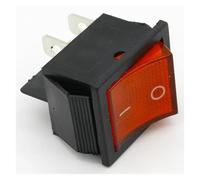 2 interruptores pulsadores marinos de encendido y apagado de luz rojos de 4 pines, 250 V, 16 A, CA, 125 V/20 A.