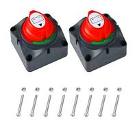 2 interruptores separadores de batería, 12 V, 24 V, 48 V, adecuado para coches, camiones, caravanas, yates