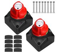 2 interruptores separadores de batería de 12 V 24 V, interruptor principal de batería 275 A, interruptor de separación de batería, interruptor de batería, interruptor principal de batería, para coche,