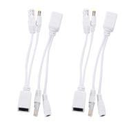 2 inyectores adaptadores de alimentación pasiva a través de Ethernet PoE + kit divisor 5 V 12 V 24 V 48 V