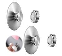 2 Jabonera Magnética, Dispensador de Jabón Magnético Sin Taladro, Jabonera de Acero Inoxidable, Instalación en Pared para Cocina y Baño