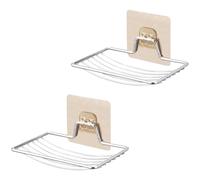 2 Jaboneras Autoadhesivas Fuertes, Jabonera Autoadhesiva Montada en La Pared, Jabonera de Acero Inoxidable, Soporte de Pared para Jabón, Cesta de Jabón de Acero Inoxidable, para Ducha, Baño