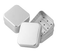 2 jaboneras de aluminio, jaboneras con rejilla de goteo y tapa, jabonera de viaje, pequeña para jabón de afeitar, jabón de leche de cabra, jabón sólido, champú