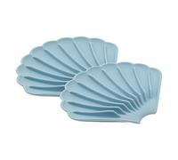 2 jaboneras de silicona para drenaje, antideslizantes, suministros de baño, soporte de jabón de goma suave 061197
