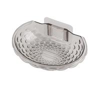 2 jaboneras portátiles de plástico Transparente for Colgar en la Pared, sin Perforaciones, for baño para Baños Y Duchas(Gray)