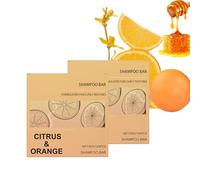 2 jabones de cabello sólido naranja Vc, acondicionador de champú sólido, limpia suavemente el aceite del cuero cabelludo y la suciedad, nutre el cuero cabelludo, reduce el encrespamiento, volumen del