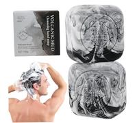 2 jabones de carbón de 3.53 oz de jabón facial de arcilla volcánica para acné, ingredientes naturales, barra de carbón negro, control de aceite, mostuizador para hombres y mujeres, cuidado de la