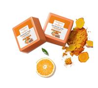 2 jabones hechos a mano de cúrcuma vitamina C, limpieza de imperfecciones, hidratación, restauración de la elasticidad de la piel, mejora del dolor muscular, jabón de cúrcuma sólido para todo tipo de