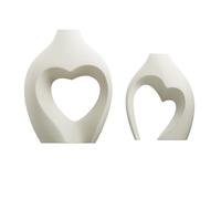 2 jarrones blancos para decoración, jarrones decorativos minimalistas para centro de mesa, bodas, comedores, salas de estar, oficinas y casas.