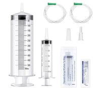 2 jeringas, 1 jeringa grande de 500 ml + 1 jeringa de 60 ml, jeringa con manguera, jeringa dosificadora de aceite, jeringa de plástico, jeringa para laboratorio, jardín, comida para mascotas e