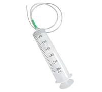 2 jeringas de aceite grandes de 300 ml de plástico con succión de aceite con tubo multifunción para succión de líquidos, medición de nutrientes, recarga, alimentación de animales