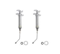 2 jeringas transparentes reutilizables para rellenar agua para alimentar a mascotas con 2 boquillas de empapado, jeringa de pistola de dosificación ajustable para pájaros, ganado, ovejas, cabras,