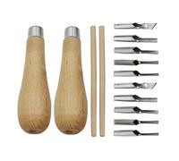 2 Juego de Herramientas para Tallar Madera, Gubias para Tallar Madera, Cortador de Linóleo, para Bloques de Talla de Bricolaje, Escultura Y Pintura Artística, para Adultos, Principiantes, Madera