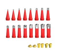 2. Juego De Herramientas Profesionales Para Acabado De Calafateo: 16 Boquillas Intercambiables 6 Bases Inoxidables Para Reparaciones De Baños Y Cocinas Kit De Boquillas Para Calafateo De Acero