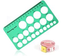 2 Juego Reglas para Pezones, Regla para Pezones para Tamaño Brida Herramienta tarjeta de Medición Regla para Pezones de Silicona con Regla Suave para Pezones de Mujer (Verde)