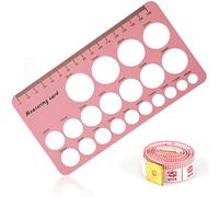 2 Juego Reglas para Pezones, Regla para Pezones para Tamaño Brida Herramienta tarjeta de Medición Regla para Pezones de Silicona con Regla Suave para Pezones de Mujer (Rosa)