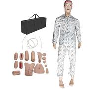 BIUYYY 170cm Masculino Maniqui Enfermeria con Vísceras & Genitales Intercambiables & Detalles Realistas RCP Simulador para Enfermería Médico Formación Enseñando y Educación Médico Suministros