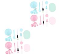 2 Juegos 18 Piezas Herramientas De Bricolaje Aplicador Facial Herramienta De Belleza Facial Aplicador De Silicona Cepillo De Máscara Pequeña Botella De Spray Máscara Facial Viajar