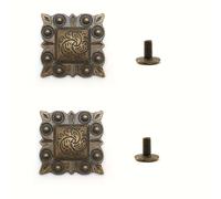 2 Juegos/4 Piezas de Hebillas Cuadradas de Tela Árabe para DIY, Hebillas Decorativas para Ropa, Bolsos y Cinturones