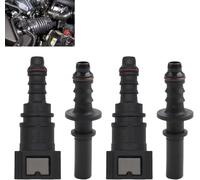 2 Juegos 7.89mm a 8mm Recto Coche Combustible Manguera Rápida Liberación Conector, Conector de Tubo de Combustible, Coche de Combustible de La Manguera Del Tubo de Acoplador