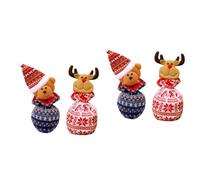 2 Juegos Bolsa Navideña De Manzanas Christmas Bag Adornos Equipo Dulce Juguete Mini Bolsa De Favores De Navidad Bolsa De De Fiesta Tejido De Punto 2 Piezas * 2 FRCOLOR