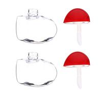 2 Juegos Botella De Brillo De Labios Tinte Dispensador Kit Para Hacer Brillo De Labios Corazón Tubos De Muestra De Loción Transatlántico Mini Tapas El Plastico Rojo 20 Piezas * 2 Ipetboom