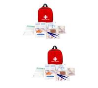 2 Juegos botiquín médico botiquín para casa emergency kit kit botiquín primero auxilios kit primeiros socorros botiquin Kit de primeros auxilios kit medico portatil rojo minkissy