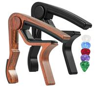 2 Juegos Capos de Guitarra y Púas Capos Púas Aleatorias para Acústicas y Eléctricas Accesorios Prácticos y Duraderos para Músicos y Principiantes Color Aleatorio
