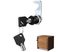 2 Juegos Cerradura de Leva Tubular Negra con Llaves para Armario y Caja | Aleación de Zinc, Cuerpo Compacto de 5/8 Pulgada, para Tableros 5/16 Pulgada