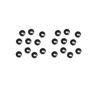 2 juegos de 10 piezas de plástico negro elástico cuerda de choque cuerda de palanca de extremo de bola tope de bloqueo