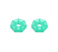 2 juegos de 2 pastilleros con 7 rejillas de almacenamiento dispensador de dulces portátil para el hogar bolsillo organizador de viaje caja cian