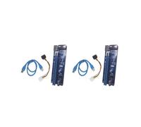 2 juegos de 30 cm USB 3.0 PCI-E Express 1x a 16x Extender Riser Card Adapter Cable de alimentación