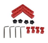 2 juegos de 90 ° Positioning Square L Tipo Adjustable Woodworking Splicing Corner Fixture with métrico and imperial Scales, Made of Durable ABS and Fiber Plastics, for Cabinets Picture (Red)