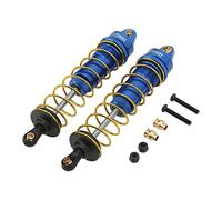 2 Juegos de amortiguadores de aceite ajustables de aleación de aluminio para coche RC 1/10, juego de amortiguadores de resorte de 105 mm con ajuste de precarga para Traxxas R (Azul)