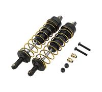 2 Juegos de amortiguadores de aceite ajustables de aleación de aluminio para coche RC 1/10, juego de amortiguadores de resorte de 105 mm con ajuste de precarga para Traxxas R (Negra)