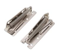 2 juegos de bisagras de gabinete, puente de 90 grados en forma de punzón de acero inoxidable, juego de resorte libre de bisagra para el armario de la puerta de la ventana