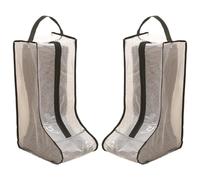 2 juegos de botas protectoras, bolsa de almacenamiento para botas con transparente para facilitar el transporte, 28 x 20 x 48 cm, Black border