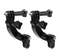 2 juegos de brazo de extensión de casco de ciclismo de motocicleta de aluminio duradero brazo de extensión portátil Selfie, para montañismo, camping, Otros artículos de camping para montañismo.