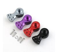 2 juegos de brazo servo ajustable de aluminio L (21,5 mm) 25T para TRAXXAS TRX-4 Axial SCX10 1/10 RC coches helicóptero modelo barco piezas de actualización (titanio)