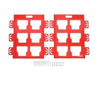 2 juegos de caja de almacenamiento de herramientas, placa de montaje de acero inoxidable con recubrimiento en polvo, base de montaje en pared para una organización segura de herramientas en vehículos