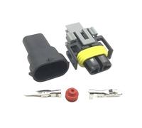 2 juegos de conector de luz antiniebla automotriz sellado macho hembra de 2 pines H8 H9 H11 lámpara de xenón enchufe de cableado pieza de repuesto 12124819(Male female)