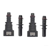 2 juegos de conectores rápidos de cable de combustible de nailon, 9,5 mm y 9,9 mm, sistema de conexión para aceite diésel, kit de reparación a fugas con doble junta tórica para calefacción de