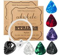 2 Juegos De Cuerdas De Ukelele De Nailon Con 6 Celuloide Cuerdas De Nylon Para Ukelele De Concierto/Soprano, Blanco