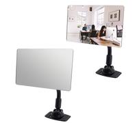 2 juegos de espejos retrovisores acrílicos 9 x 16 cm espejo de seguridad con base convexo gran angular espejo retrovisor para oficina, seguridad personal, escritorio o en cualquier lugar