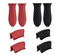 2 Juegos De Fundas De Silicone Para Mangos De Ollas, Protectores De Aislamiento Termico Para Mangos De Ollas De Hierro Fundido